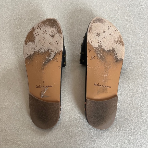 Beek Lovebird Black Stud Sandals Slides Size 8 - Picture 5 of 5